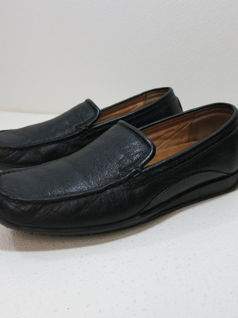 Thom McAn Leather Moccasin Comfort Loafers Men's Footwear Driver Shoes Sz 9.5 M